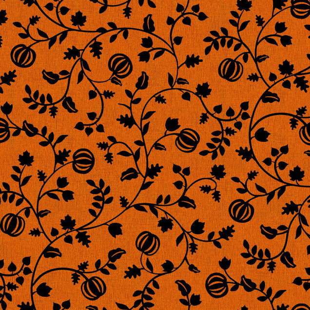 Pumpkin Grove MAS11184-OJ Orange/Black Maywood Studio Fabric Image