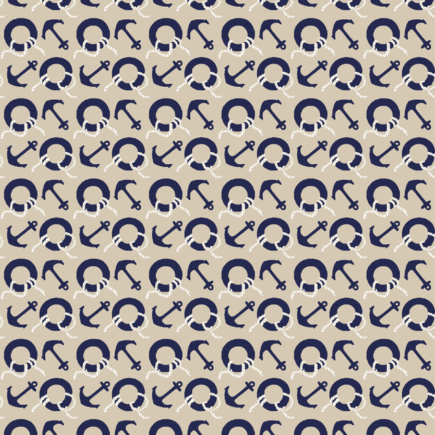 Regatta Days MAS11103-T Tan Maywood Studio Fabric Image