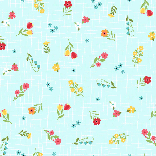 Sippin' on Sunshine MAS11076-Q Aqua Blue  Kimberbell Fabric Image