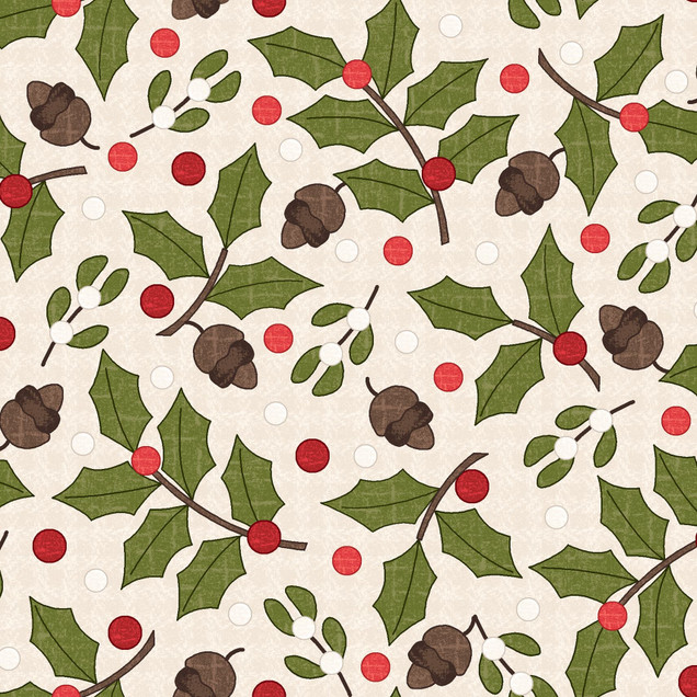 Snowtop Mountain Flannel MASF11163-E Cream Bonnie Sullivan Fabric Image