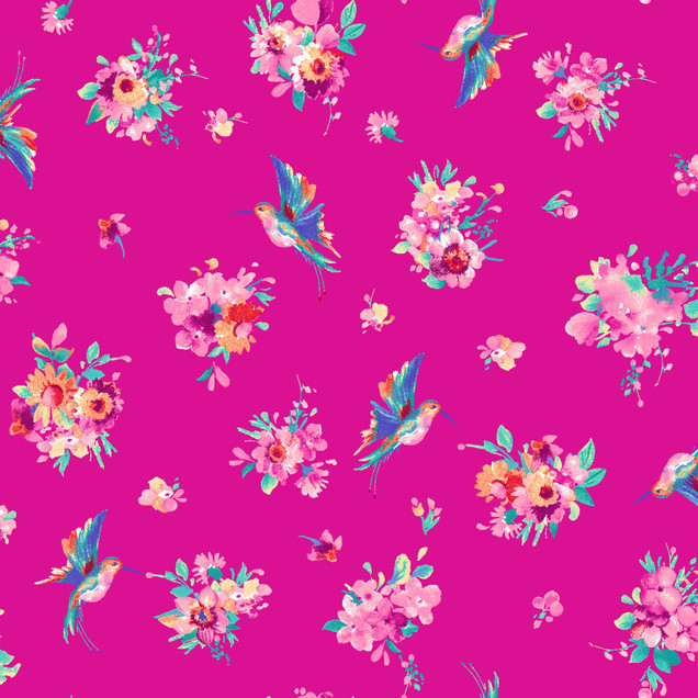 Summer Buzz MAS11064-P Pink Maywood Studio Fabric Image