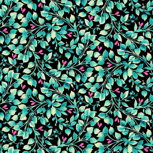 Summer Buzz MAS11065-J Black Maywood Studio Fabric Image