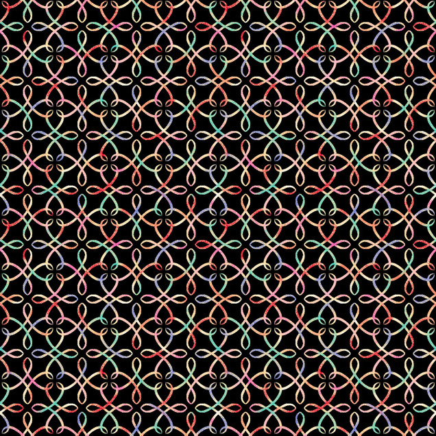 Summer Buzz MAS11067-J Black Maywood Studio Fabric Image