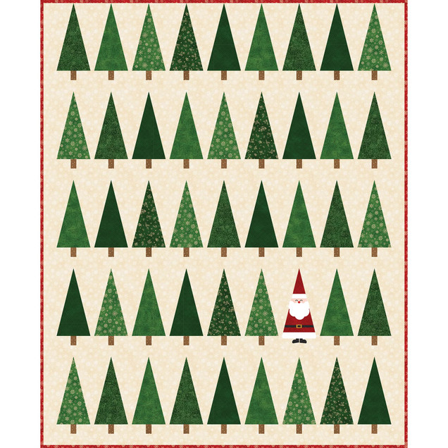 Christmastime Santa in the Trees Quilt Project Image