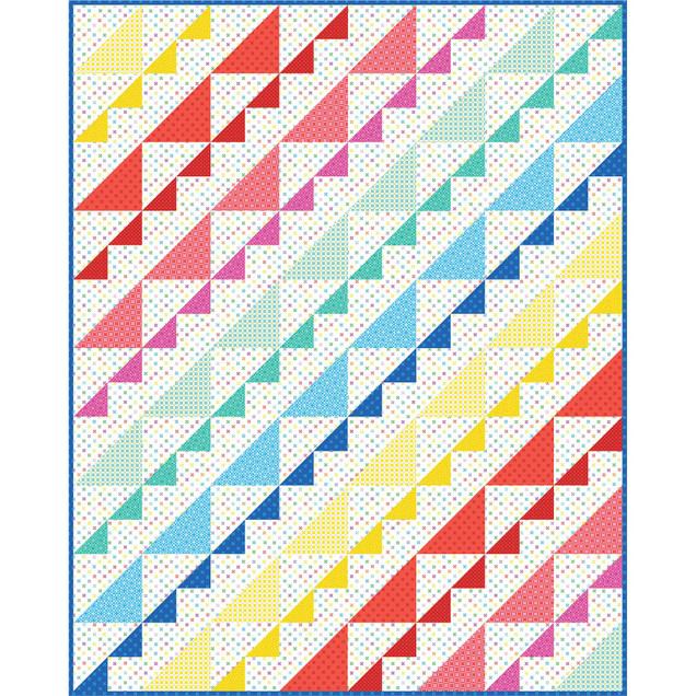 Colorblock Party Back East Quilt Free Pattern Project Image
