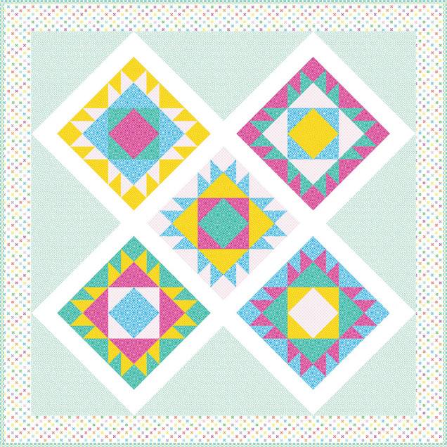 Colorblock Party Briar Point Quilt Small Project Image