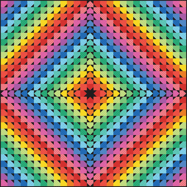 Colorblock Hot Air Quilt Project Image