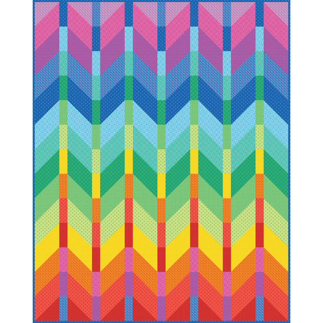 Colorblock Party Ombre Mountains Quilt Project Image