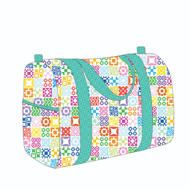 Colorblock Party Patchwork Duffle Project Image