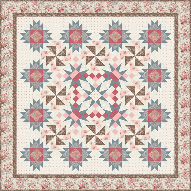 Meadow Blush Galaxy Swirl Quilt Project Image