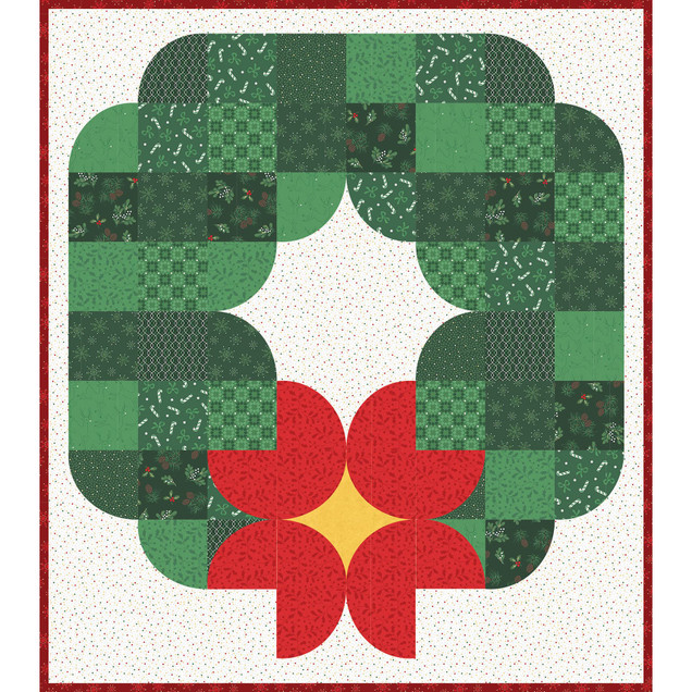 Merry Mix The Posh Wreath Quilt Project Image