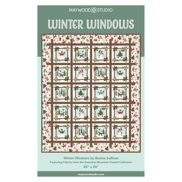 Snowtop Mountain Flannel Winter Windows Quilt Free Pattern Project Image