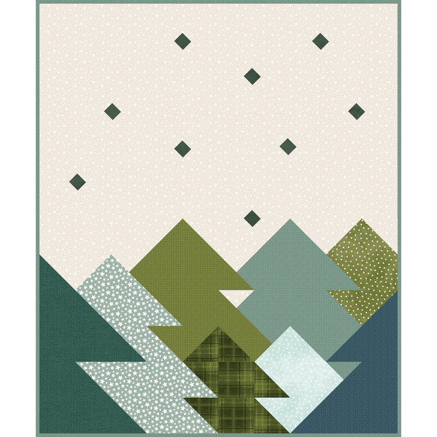 Snowtop Mountain Flannel Forest Quilt Project Image
