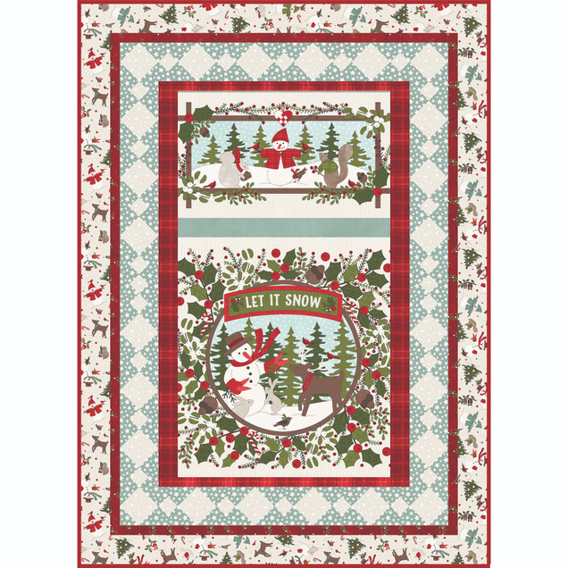 Snowtop Mountain Flannel Snowdrops II Quilt Project Image