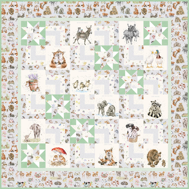 Together is Cabin Stars Quilt  Project Image Blue