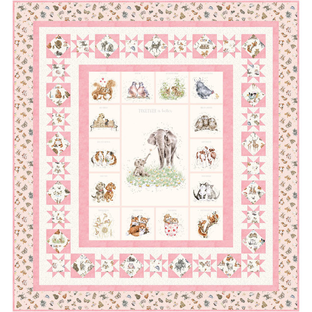 Together is Better Enchanted Squares Quilt  Project Image Pink