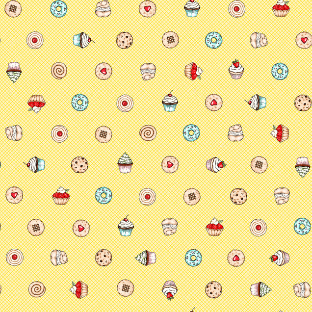 Dessert First MAS11226-S Creamy Yellow Kris Lammers Fabric Image