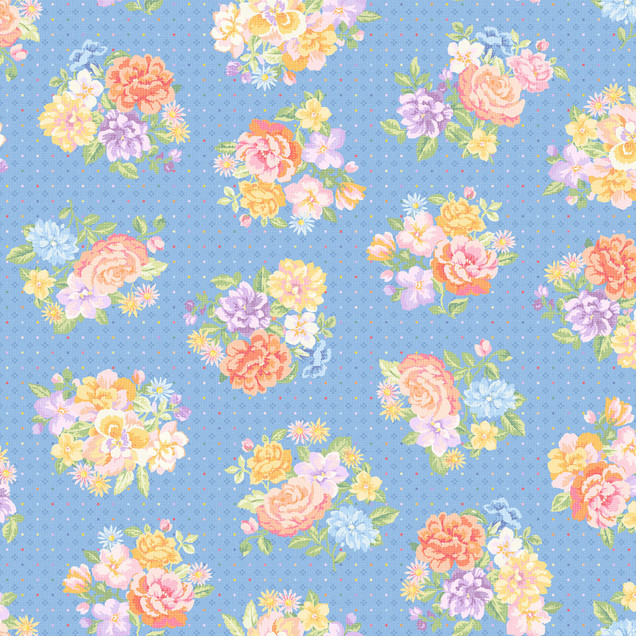 Gathering Sun MAS11191-BZ Blue/Multi Maywood Studio Fabric Image