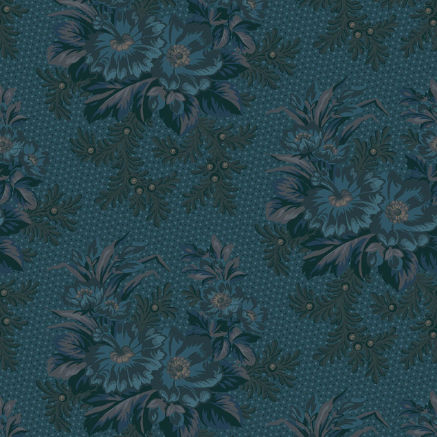 Midnight Bloom MAS11260-N Navy Maywood Studio Fabric Image