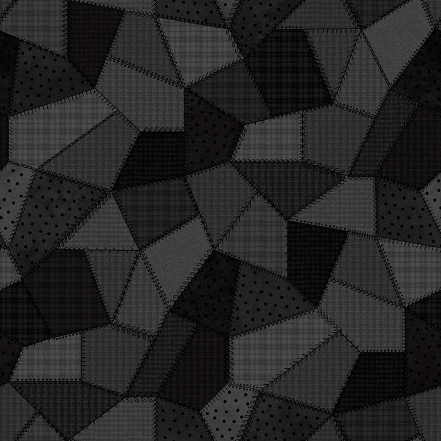 Patchwork Woolies Flannel MASF11310-J Black Bonnie Sullivan Fabric Image