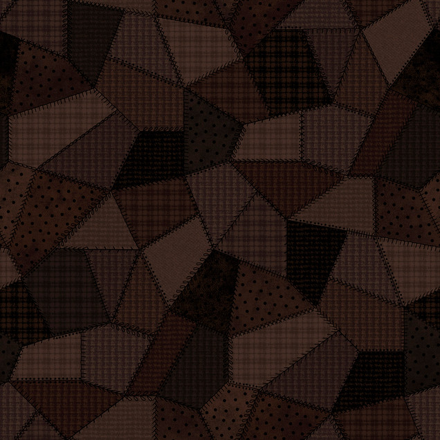 Patchwork Woolies Flannel MASF11310-JA Black/Brown Bonnie Sullivan Fabric Image