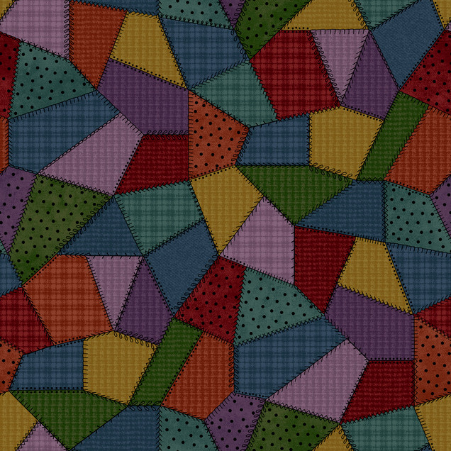 Patchwork Woolies Flannel MASF11310-Z Multi Bonnie Sullivan Fabric Image