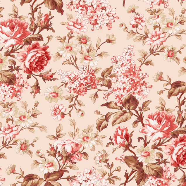 Madder Rose MAS11310-E Cream Maywood Studio Fabric Image