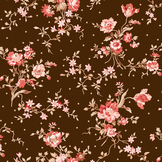Madder Rose MAS11311-A Brown Maywood Studio Fabric Image
