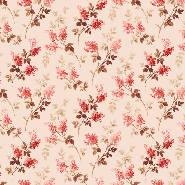 Madder Rose MAS11312-E Cream Maywood Studio Fabric Image