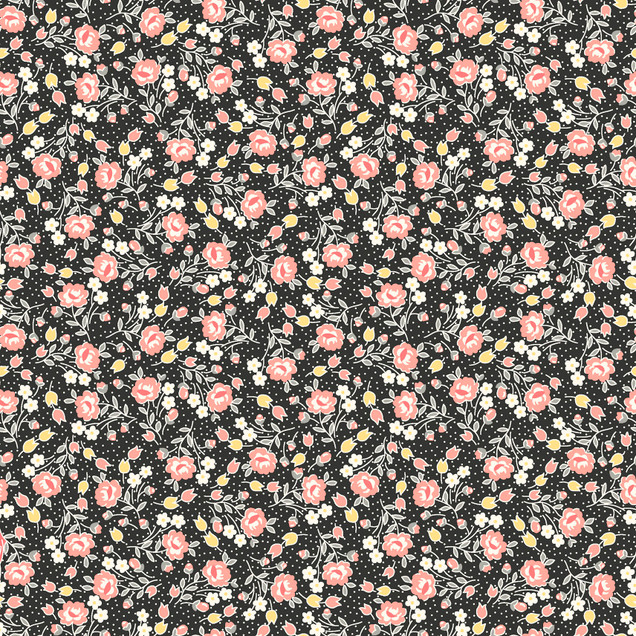 Dear Sweetheart MAS11391-J Black Maywood Studio Fabric Image