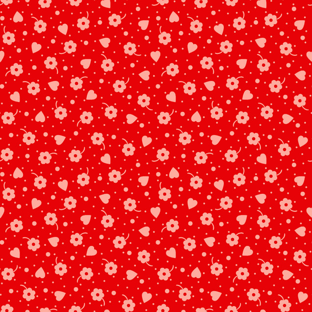 Dear Sweetheart MAS11395-R Red Maywood Studio Fabric Image