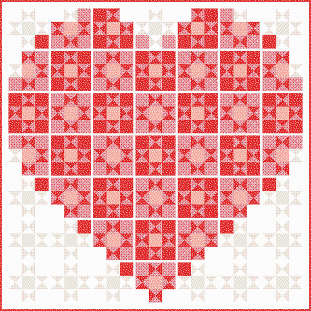 Dear Sweetheart Starry Sweetheart Quilt Project Image