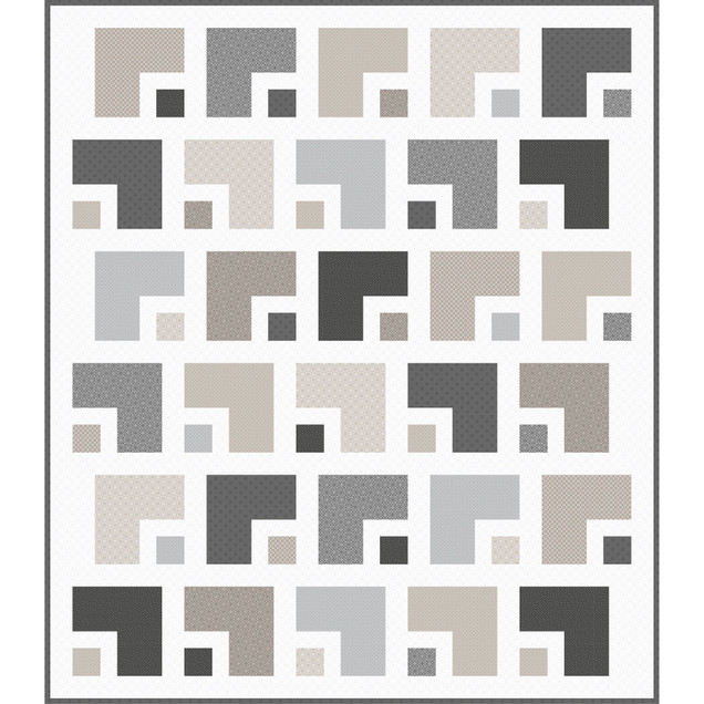 Colorblock Party Neutrals Square Parade Quilt Project Image