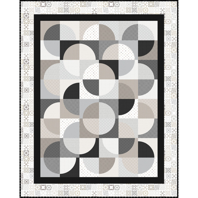 Colorblock Party Neutrals Surface Curves Quilt Project Image