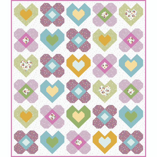 Cottontail Farm Hearts & Flowers Quilt Project Image