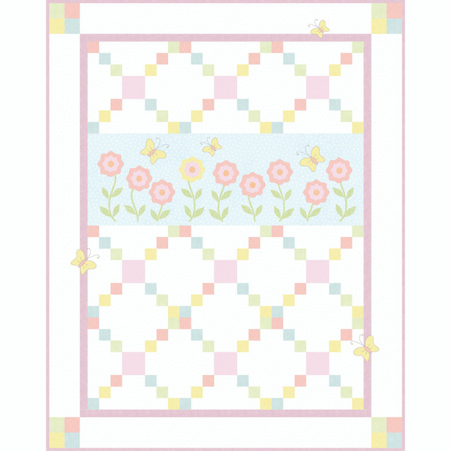 Little Lambies Woolies Flannel Sweet Garden Quilt Kit Project Image