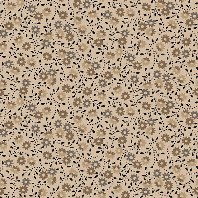 Nottingham MAS11203-ET Cream/Tan Maywood Studio Fabric Image