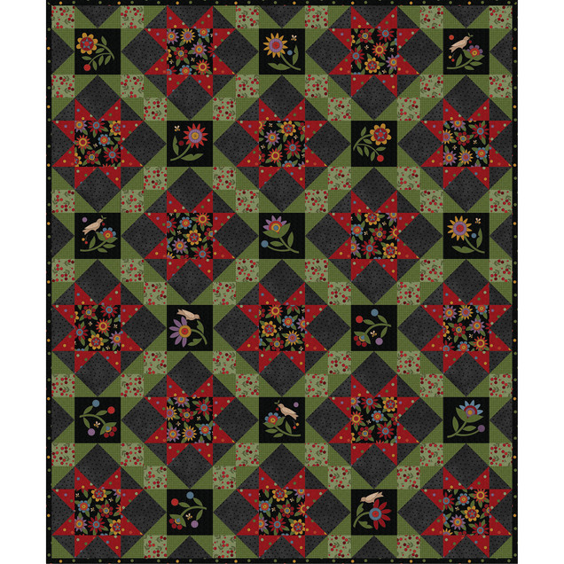 Penny Flower Flannel Flower Patch Quilt Free Pattern Project Image