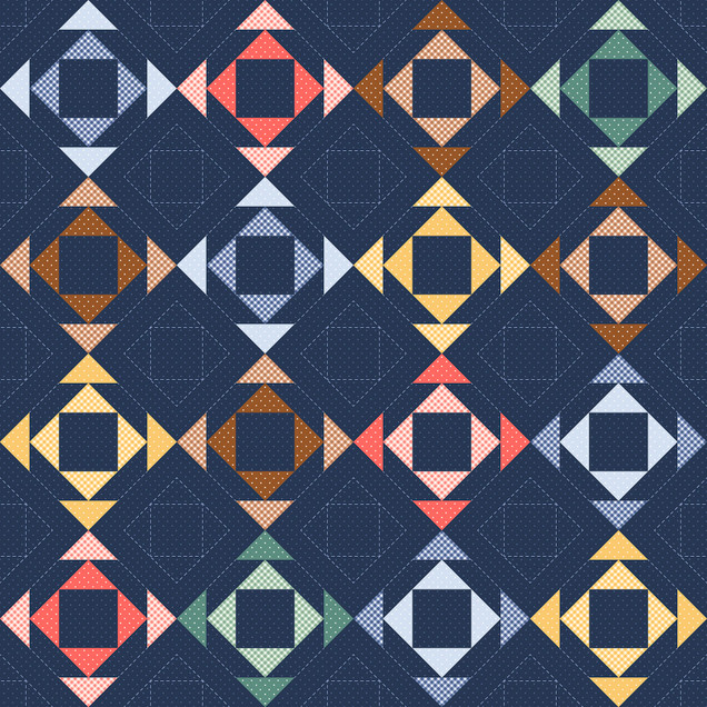 Playtime Flannel MASF10695-NZ Navy/Multi Maywood Studio Fabric Image