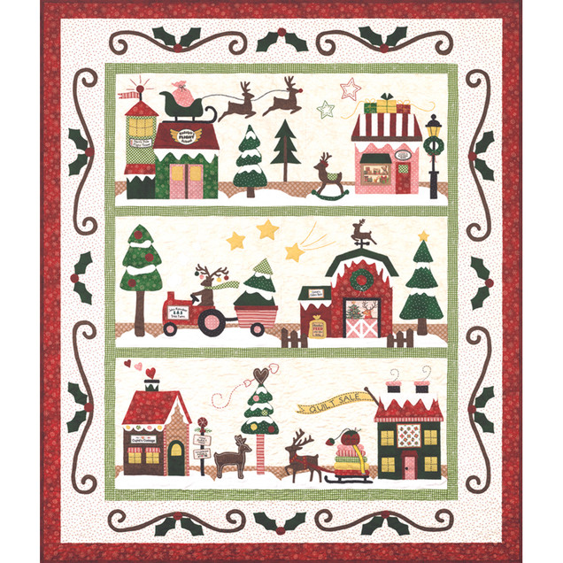 Christmastime Reindeer Lane BOM Quilt Project Image