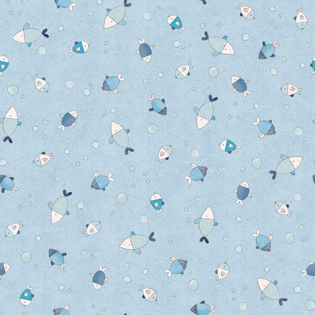 Ahoy Pals MAS11526-B Blue Maywood Studio Fabric Image