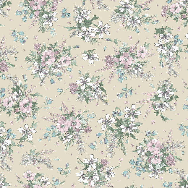 Morning Mist MAS11451-T Taupe Maywood Studio Fabric Image