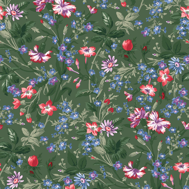 Sweetbriar MAS11442-G Green Maywood Studio Fabric Image