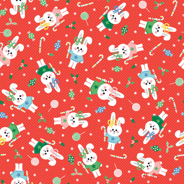 Christmas Break MAS11532-R Red Maywood Studio Fabric Image