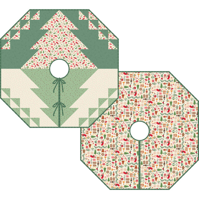 Merry Market Twin Pines Tree Skirt Free Pattern Project Image