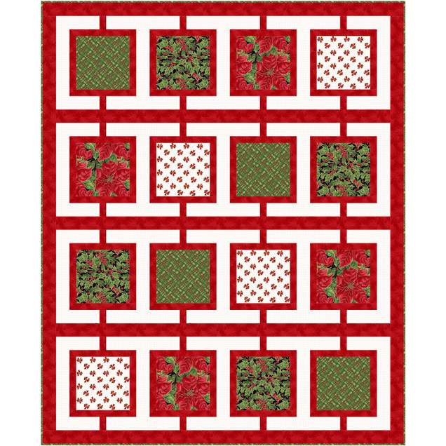 Evergreen Bows Town Square Quilt Project Image