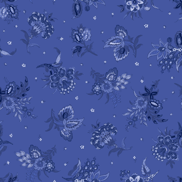 French Quarter MAS10602-B Medium Blue Maywood Studio Fabric Image