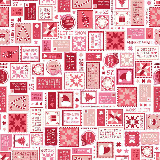 A Quilty Little Christmas MAS10575-R Fabric Image