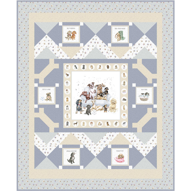 Pet Treats Dogs Quilt Kit Project Image
