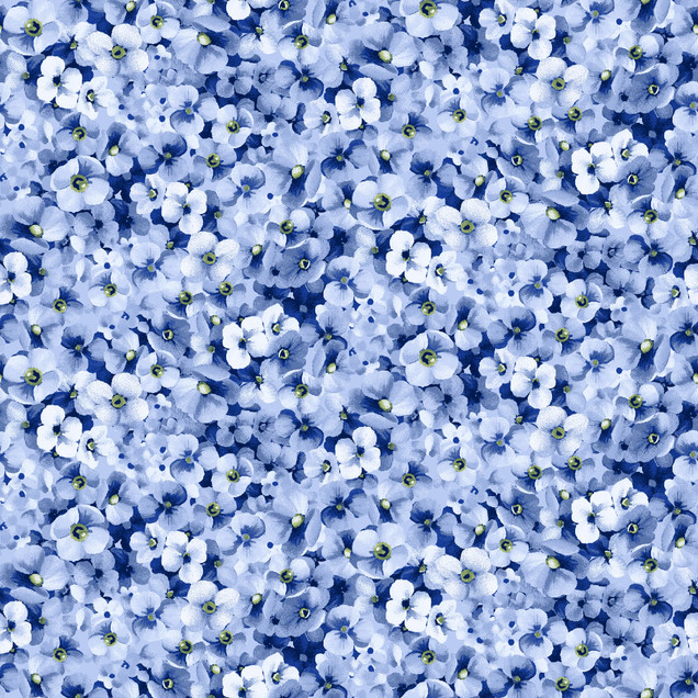 Windflower MAS10643-B Blue Maywood Studio Fabric Images